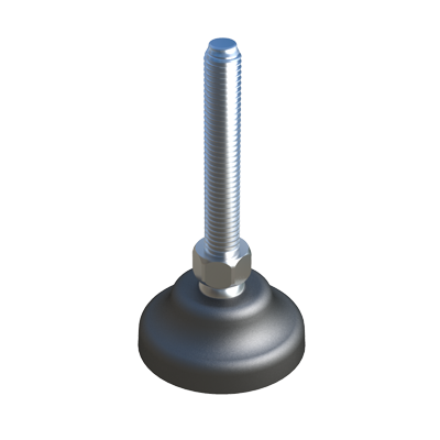 Unsere LHVFB-Nivellierfüße mit runder Basis bestehen aus Polyamid 6 <b>(PA6)</b> mit einem Gewinde aus verzinktem Stahl <b>(ZCS)</b> und verfügen über eine eingebaute Mutter, die mittels eines Schraubenschlüssels in Höhe verstellbar ist. Je nach Referenz bieten wir unterschiedliche Basistypen an: <br><br>
<i>*Typ 1 entspricht einer <b>hohlen Basis</b>. <br></i>
<i>*Typ 2 entspricht einer <b>flachen Basis</b>. <br></i>
<i>*Typ 3 entspricht einer <b>Basis mit konzentrischen Bremsrillen</b>. <br></i>
<i>*Typ 4 hat ein <b>Kreuzgehäuse</b> für einfaches Nivellieren und ist auch mit <b>Inbusgehäuse</b> erhältlich.</i><br><br>
Die axiale statische <b>Belastbarkeit</b> variiert je nach Referenz. Für weitere Informationen kontaktieren Sie uns bitte.<br><br>
Erhältlich in verschiedenen Ausführungen, darunter:<br><br>
<i>*Poliertes/glänzendes oder erodiertes/mattes Finish.</i><br>
<i>*Lieferung mit Inbusgehäuse am Ende des Gewindes.</i><br>
<i>*Hergestellt aus Edelstahl (SS).</i><br><br>
Für weitere Informationen wenden Sie sich bitte an unsere Vertriebsabteilung.<br>